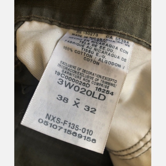 Wrangler Riggs Workwear Olive Green Canvas Ripsop Carpenter Workpants Men 38x32 - Picture 12 of 12
